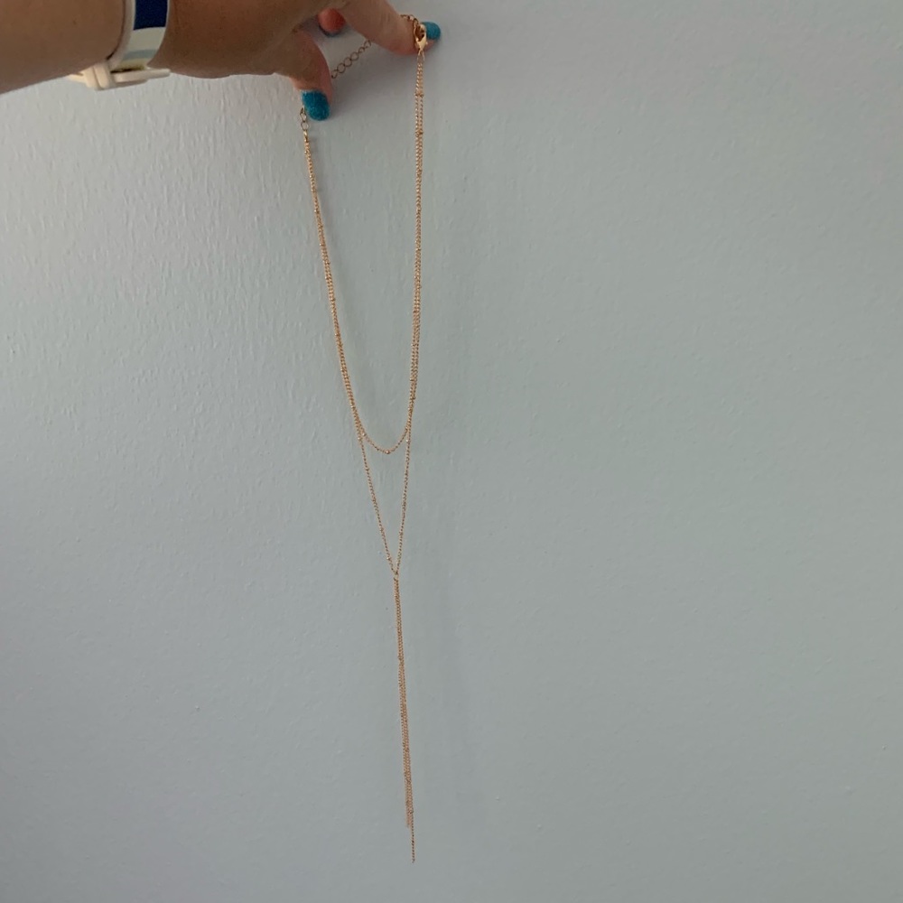 Double necklace with y, nwot
